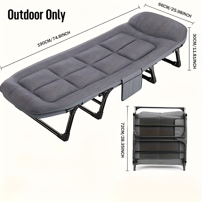 Foldable Camping Bed for Adults – Lightweight Aluminium and Stainless Steel Frame