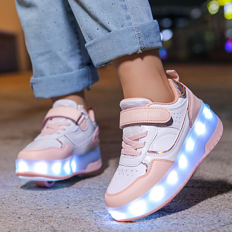GlowRiders Roller Sneakers - For Children with Light Show