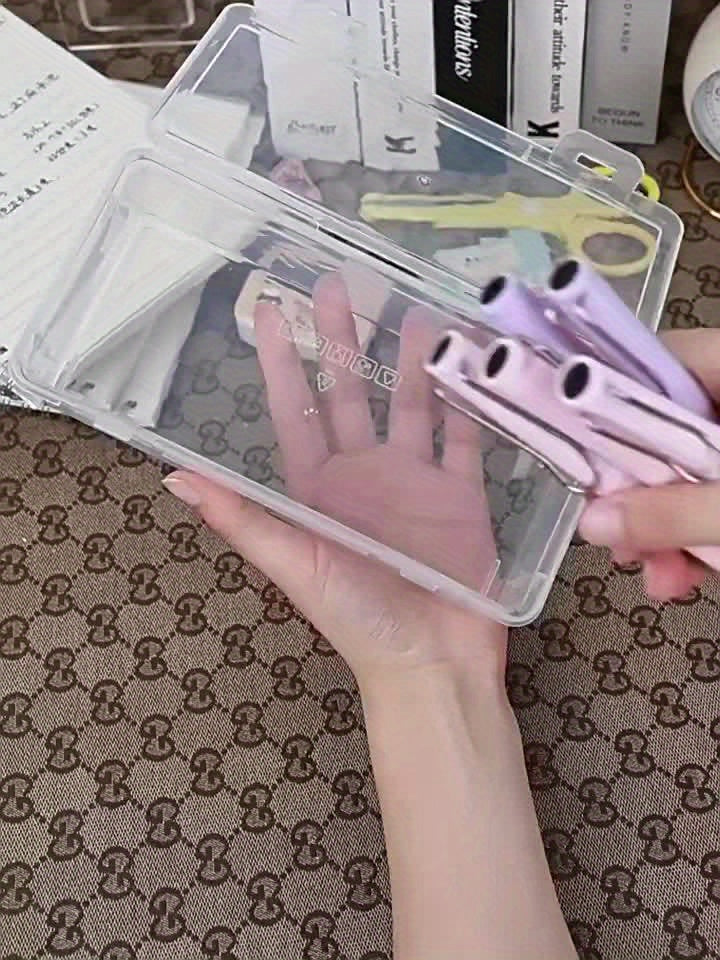 Transparent Storage Box - Practical and Durable for School Supplies
