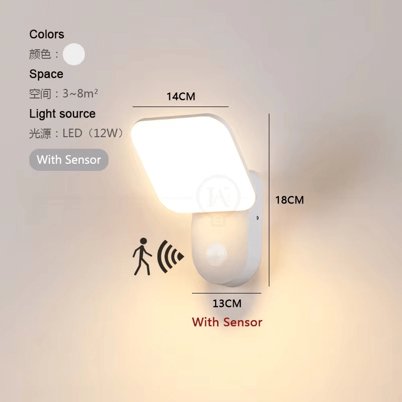 Smart LED Wall Lamp with Motion Sensor
