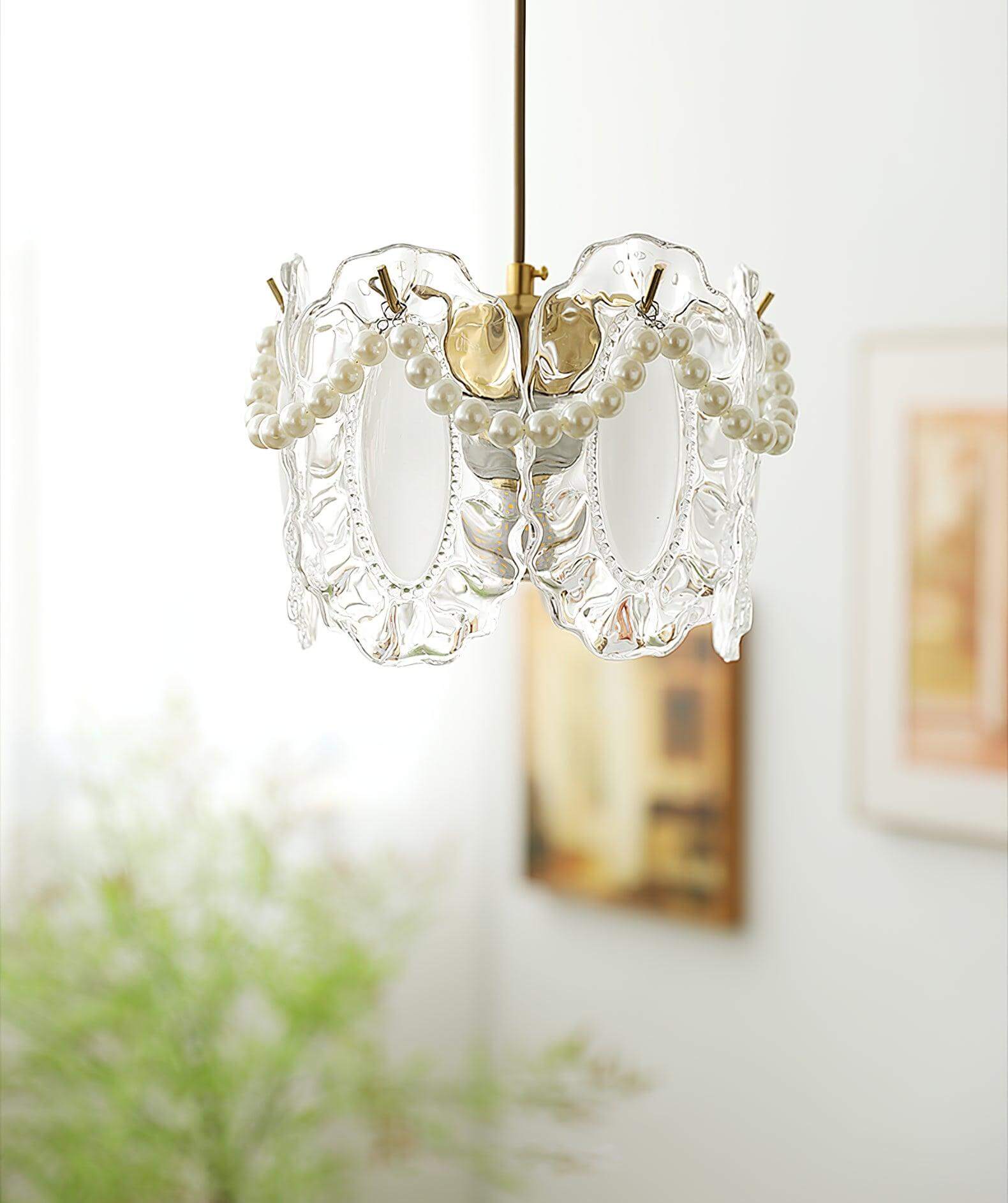 Flower Glass Pendant Lamp - Elegant Design