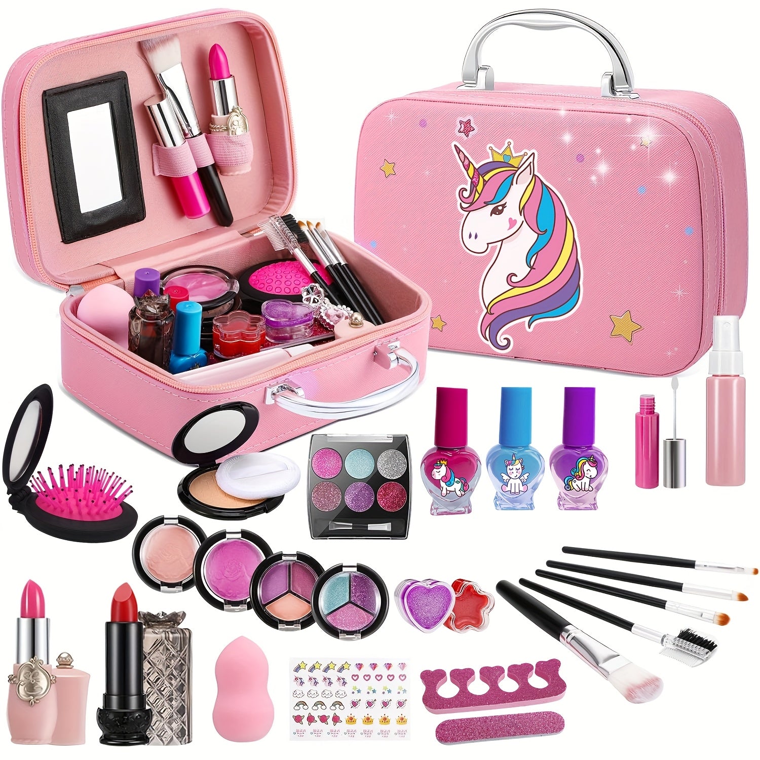 Deluxe Unicorn Make-up Bag – Real Cosmetics and Accessories for Girls
