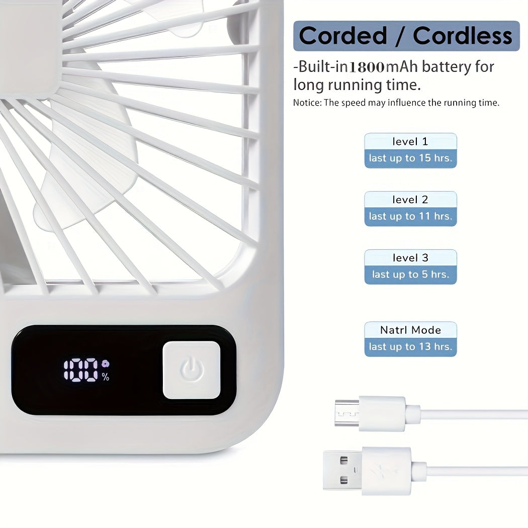Eritex Portable Desk Fan – Foldable with 5 Speed Settings