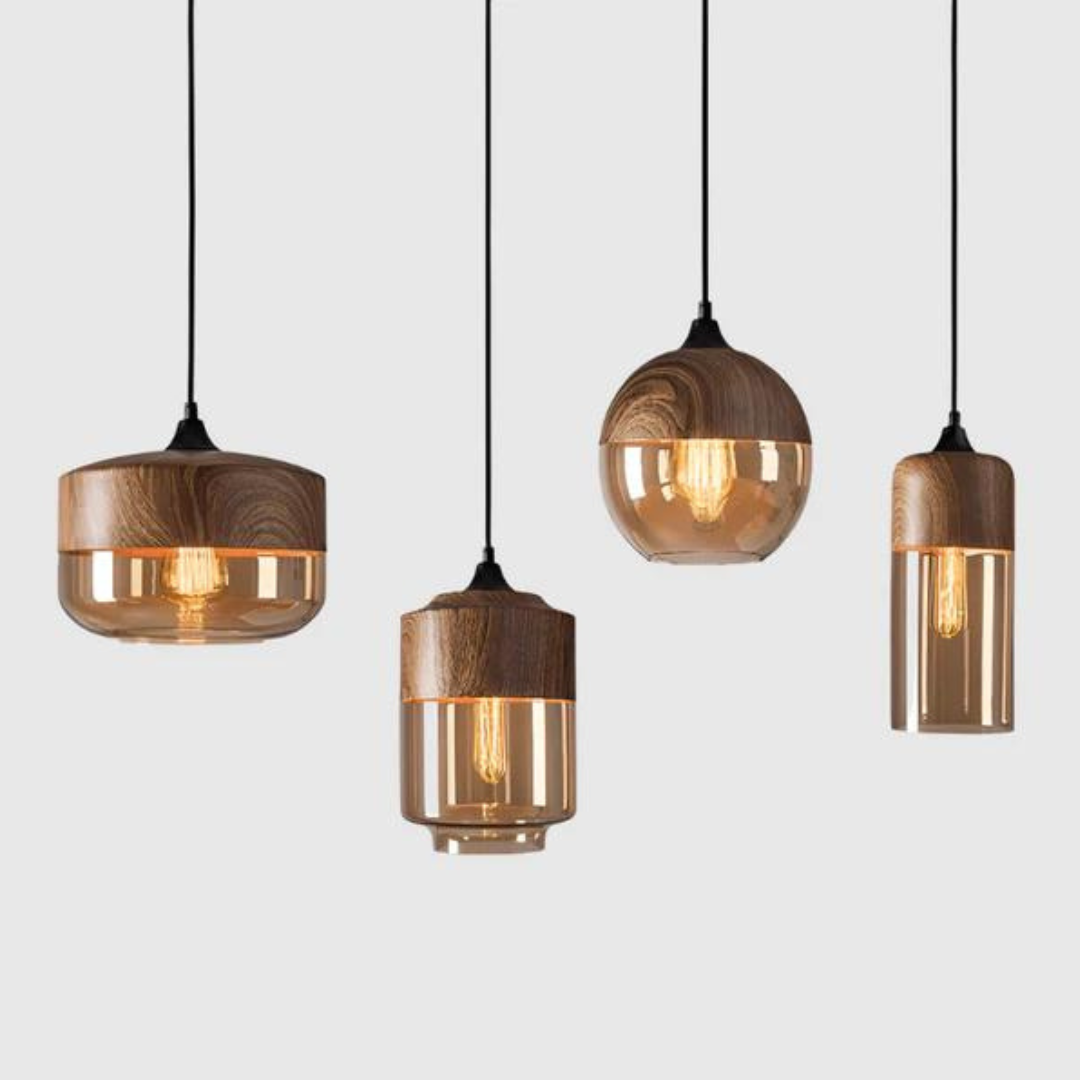 Stylish Scandinavian Ceiling Light Made of Wood - NordLuna