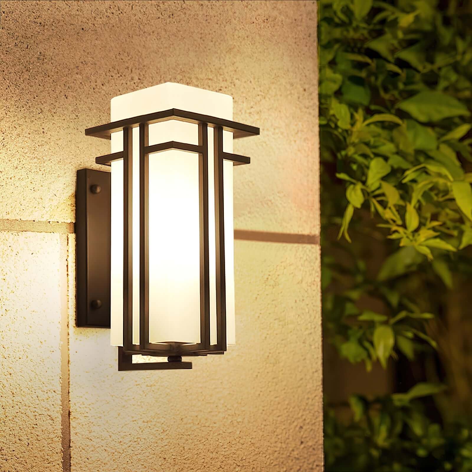 Outdoor Wall Lamp - Iron & Glass