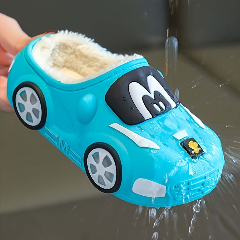 Joyful Car Slippers for Children - Playful and Comfortable for Home