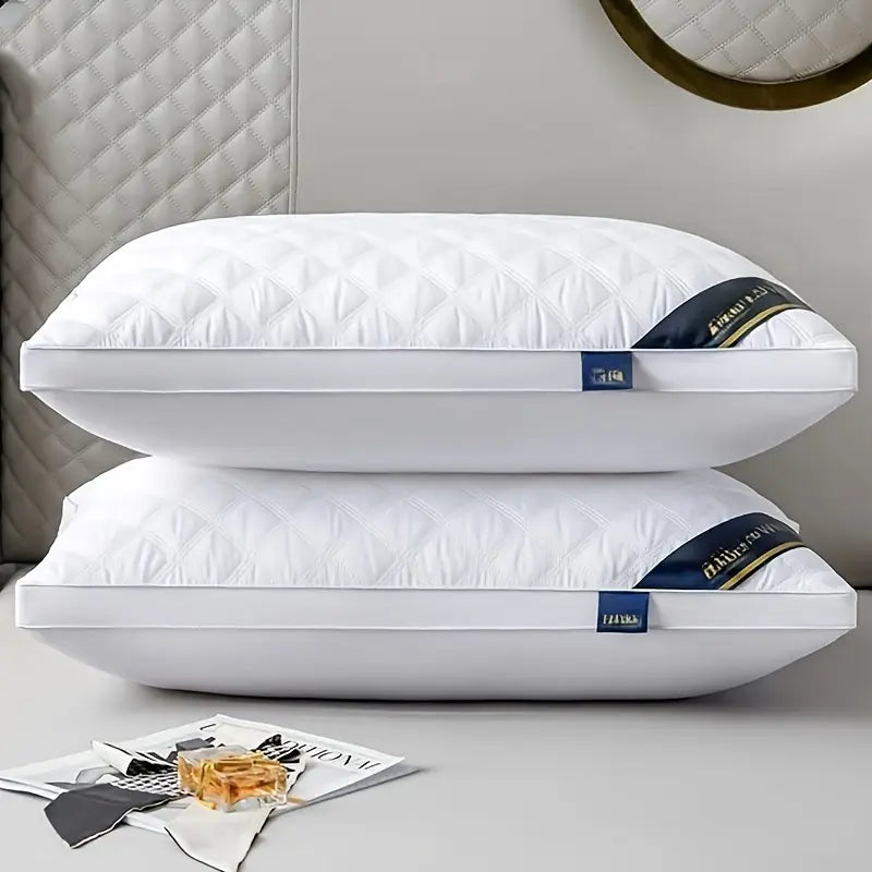 DreamRest - Set of 2 Hypoallergenic 3D Pillows - Soft Cervical Support & Hotel Quality Sleep