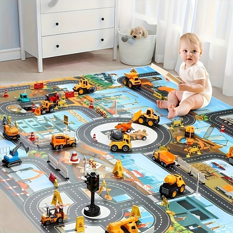 Building Adventure Play Mat – Explore the World of Traffic and Construction