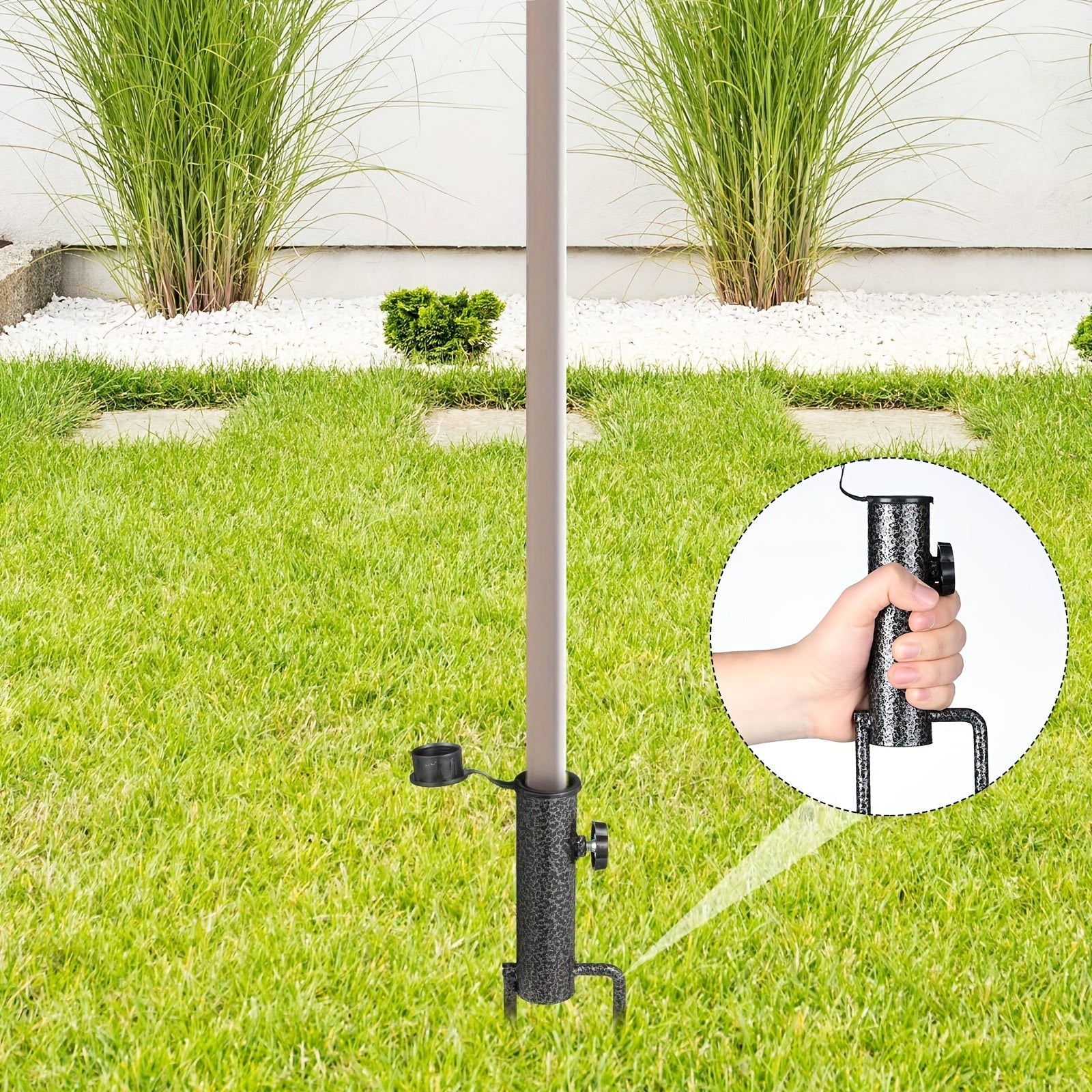 Portable Adjustable Parasol Base – Sturdy Steel Stability