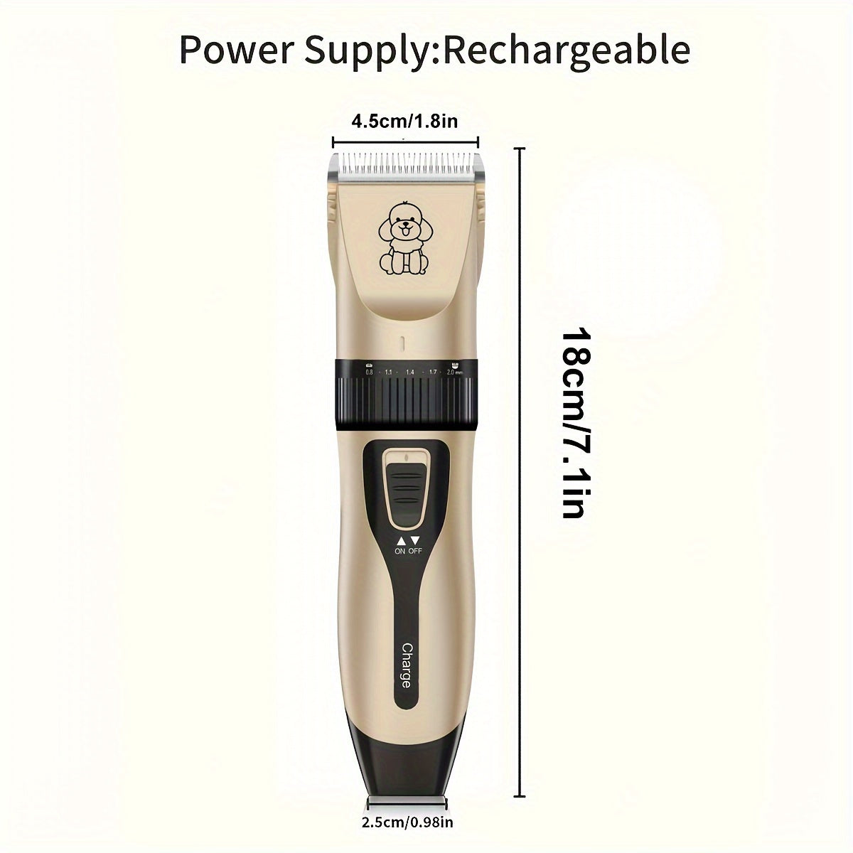 Wireless Pet Clipper – USB Rechargeable and Quiet for Dogs and Cats