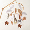 Mobile Hangings Safari Animals Made of Felt to Enhance Baby's Sensory Perception