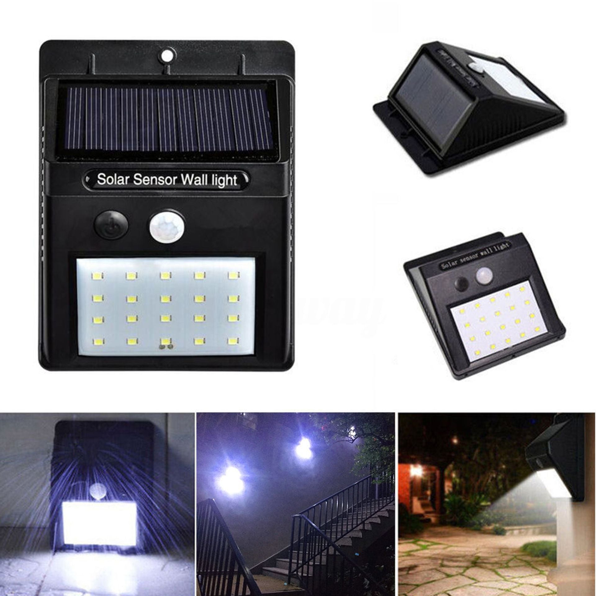 Set of 5 Solar LED Outdoor Lamps – LumaPath