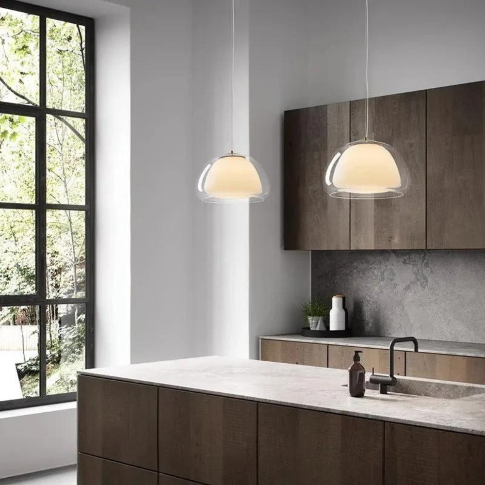 The Crystal Dome | Glass Dome Design | Modern Style | Adjustable 120cm Cable | Suitable for E27 Bulbs | Perfect for Minimalist Interiors | For Residential and Commercial Spaces