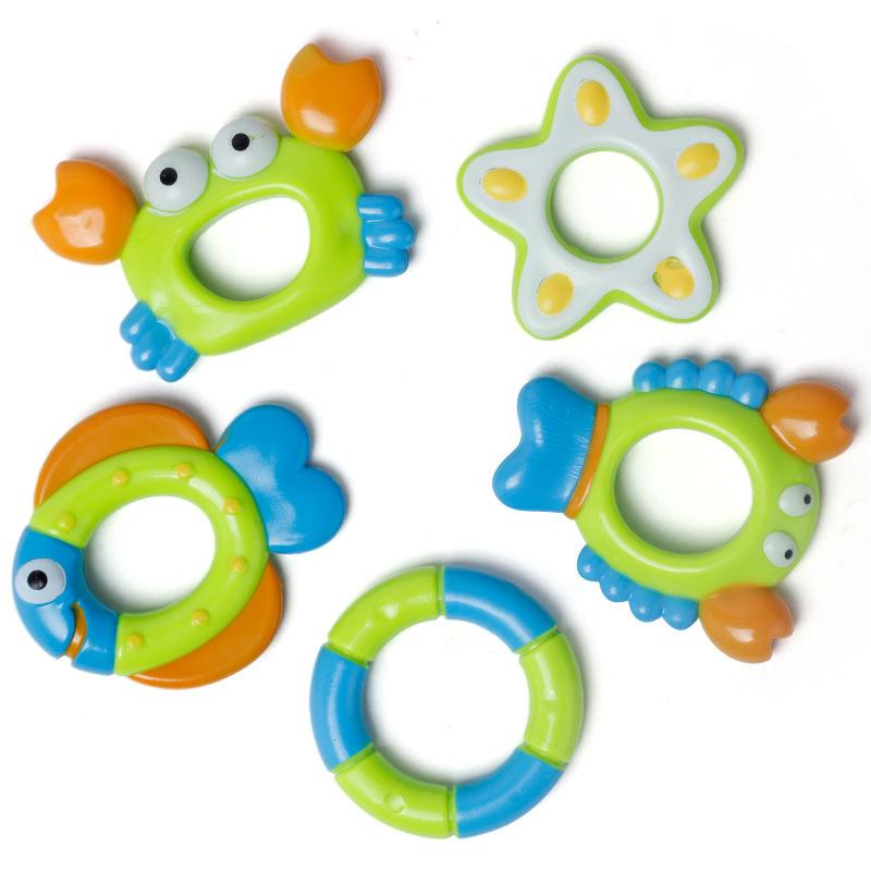 Children's Octopus Bath Toy with 5 Rings
