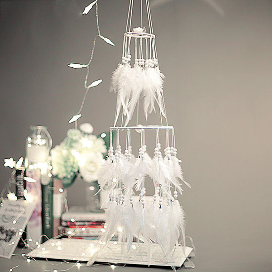 White Double Dreamcatcher