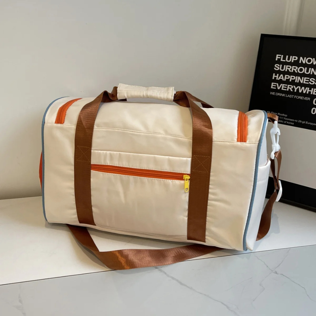 Lightweight Duffel Bag with Colour Blocks - FlexaBag