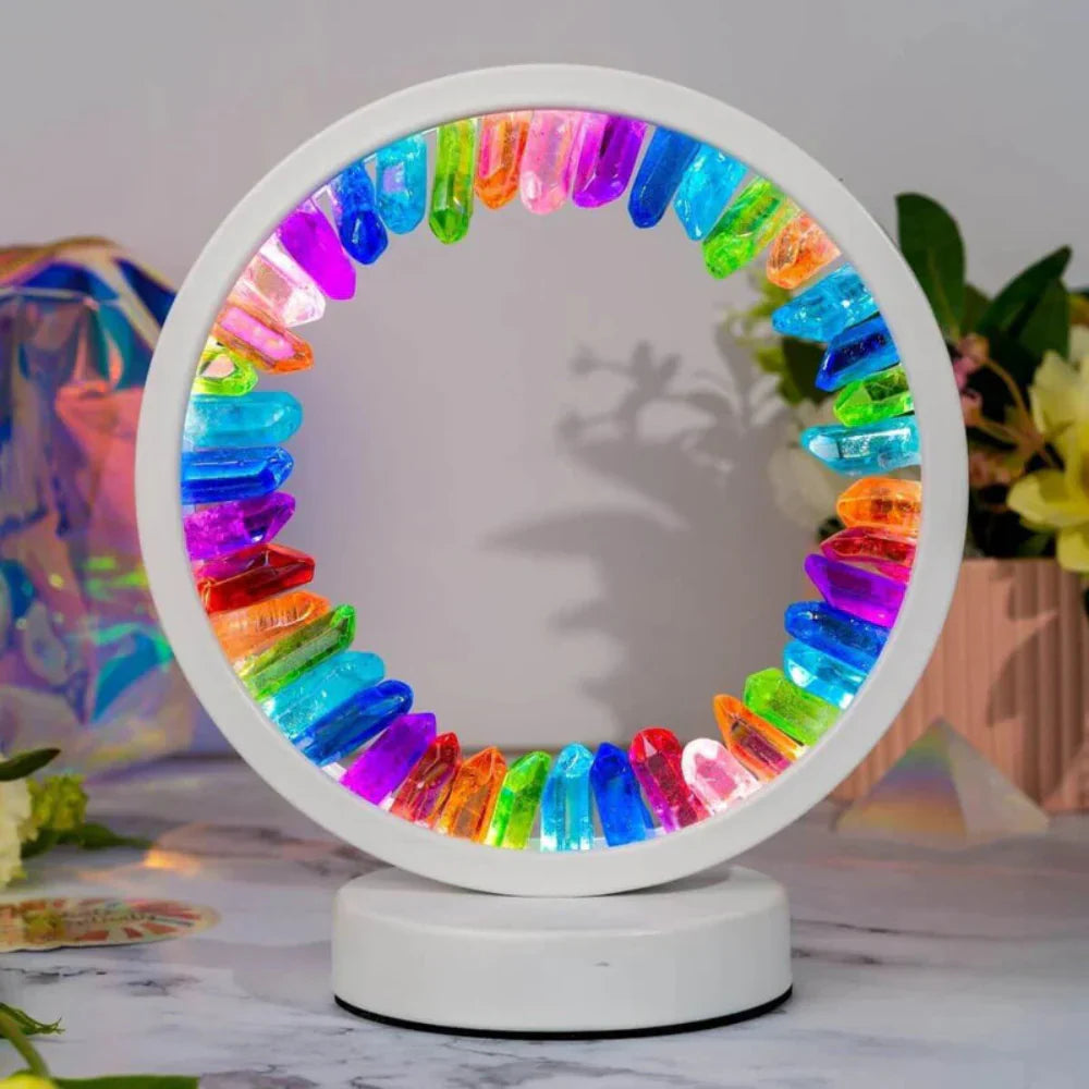 AuraGlow Premium Crystal Lamp | Mood-enhancing nightlight with sleek design and USB power