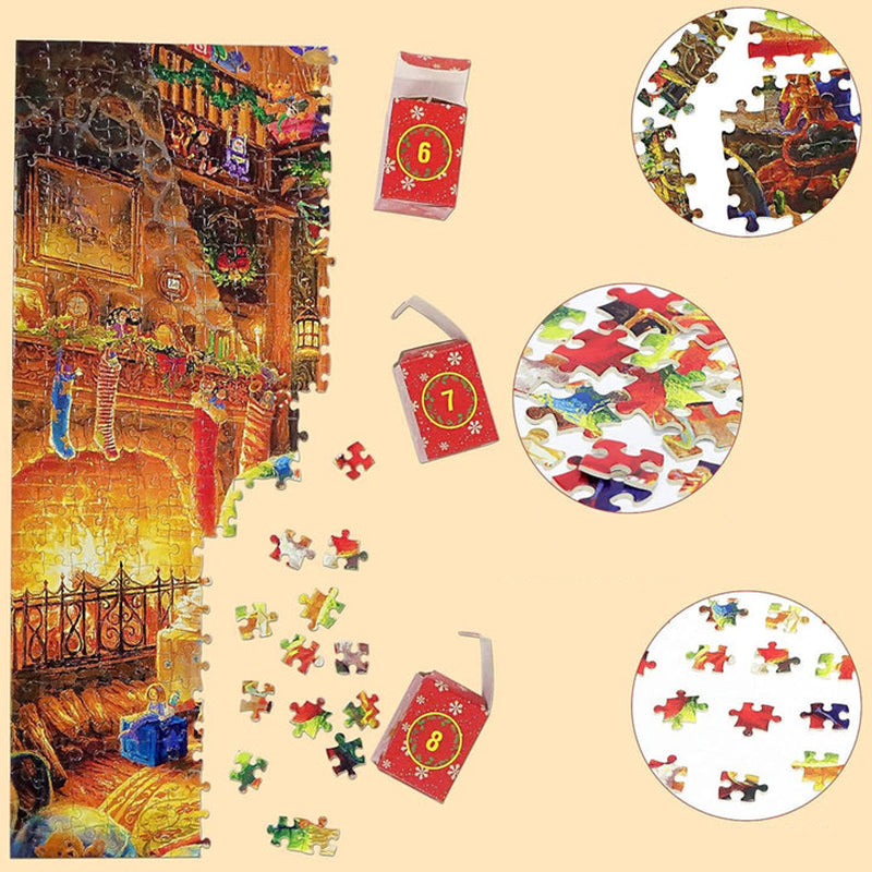 Christmas Puzzle Advent Calendar – 1008 Pieces, Daily Puzzle Fun