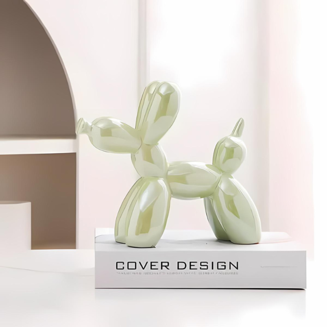 Ceramic Dog Sculpture | Balloon Dog Design | Decorative Artwork | Playful Eye-Catcher | High-Quality Material | Living Room Bedroom Office | Unique Modern Interior Decoration | Perfect Gift | Various Colours