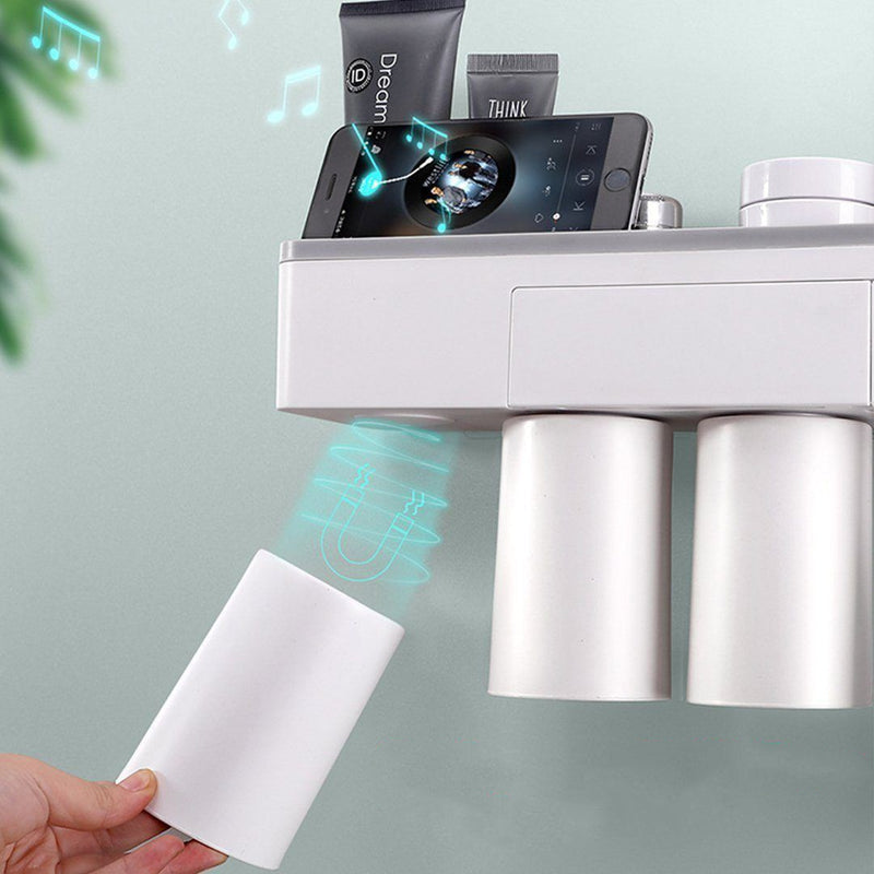 ToothCare - Handy Toothbrush Holder with Toothpaste Dispenser