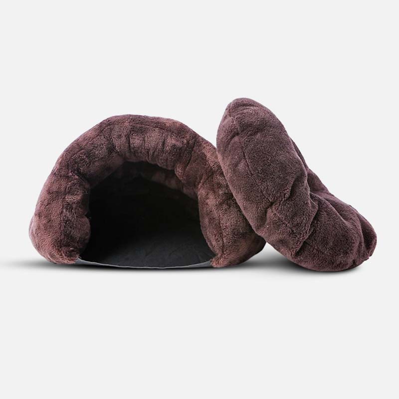 Calming Winter Cave Dog Bed - CozyCave Winter Magic Retreat