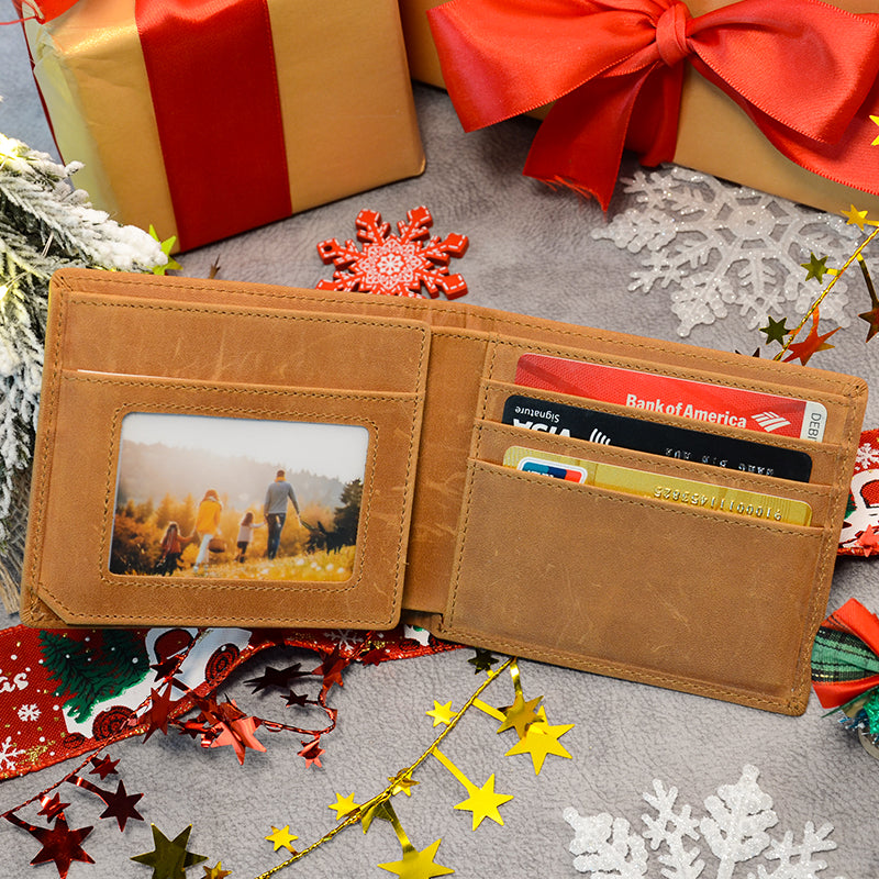 LegacyLine Personalized Leather Wallet | Customizable Premium Cowhide Wallet for Men
