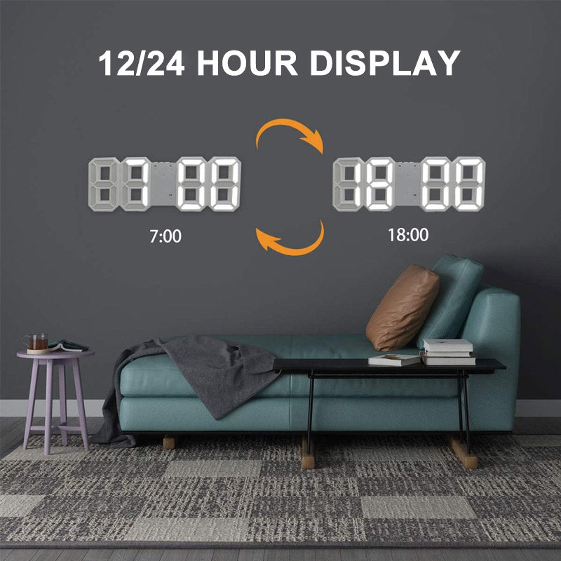 Smart 3D Digital Clock – Modern Design for Your Nightstand
