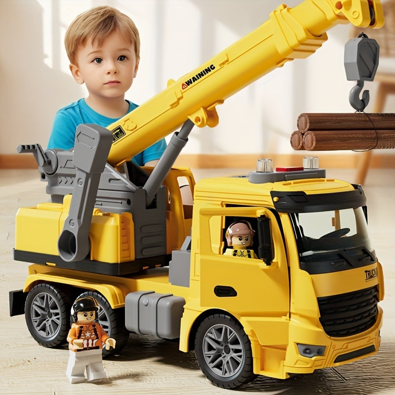 Crane Truck Toy with Light & Sound – Movable Arm for Construction Role Play