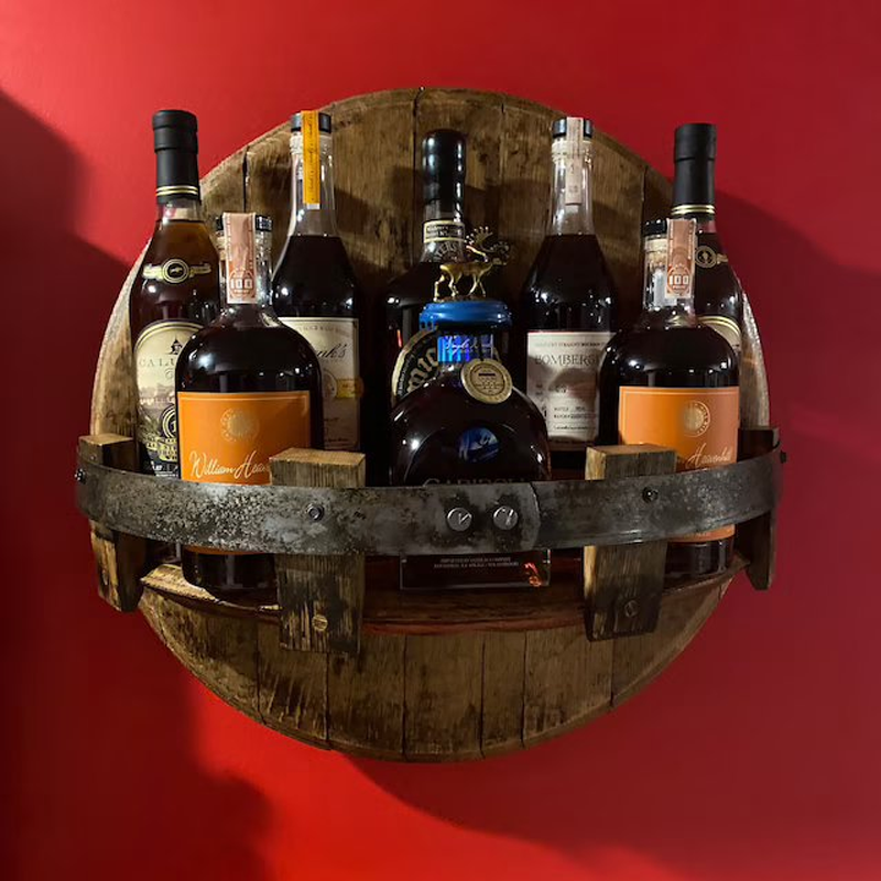 Bourbon Whiskey Barrel Rack