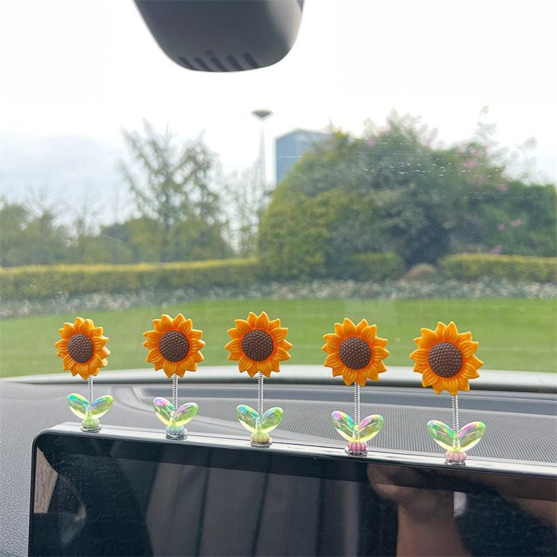 SunnyRide - Cute Sunflower Car Ornament