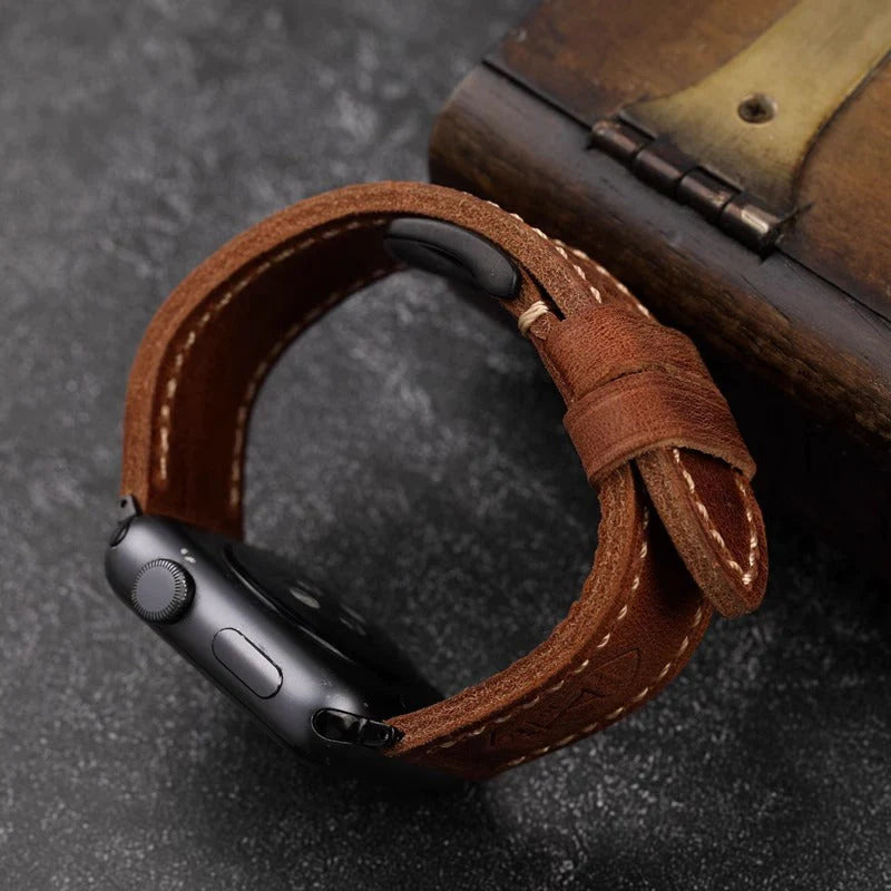 Handcrafted Vintage Leather Apple Watch Band