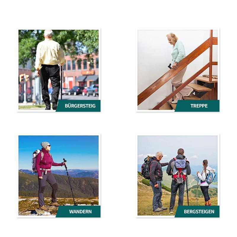 Folding and Retractable Walking Stick