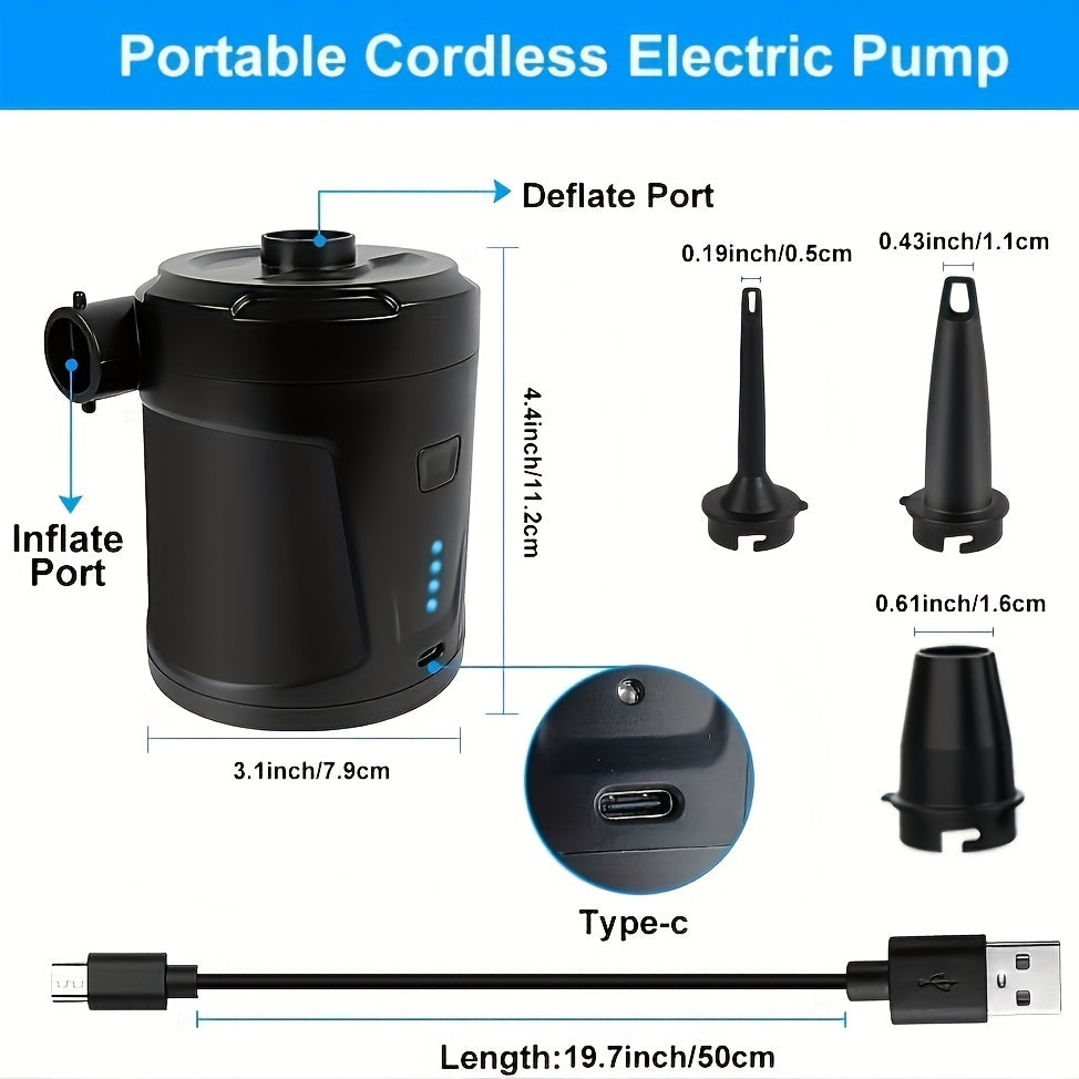 Portable USB Air Pump – Compact Wireless Inflator for Outdoor Use
