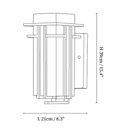 Outdoor Wall Lamp - Iron & Glass