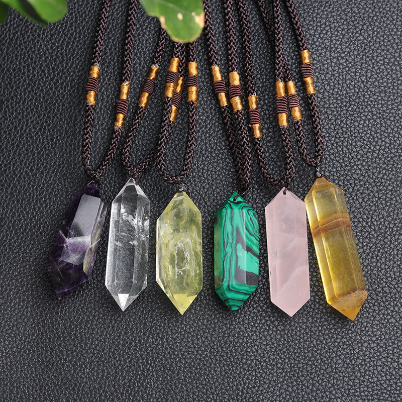Natural Crystal Amethyst Healing Necklace – Lyra