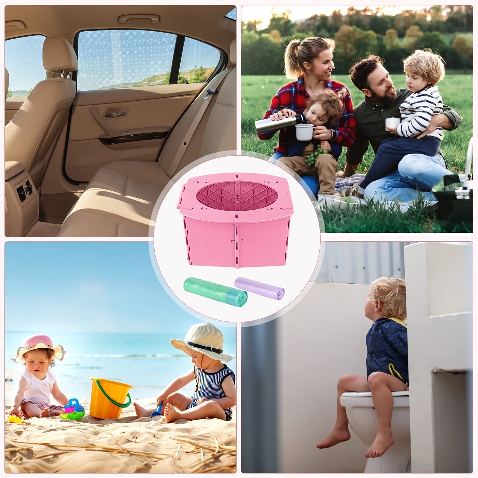 Compact Foldable Children's Toilet – Handy and Hygienic Solution for On-the-Go