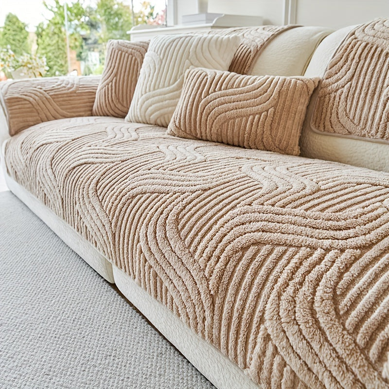 Luxury Plush Sofa Cover – Non-slip and Breathable for a Cosy and Stylish Living Room