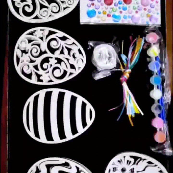 DIY Easter Egg Craft Kit – Decorate Your Own Colourful Wooden Easter Eggs for Easter