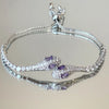 Silver Snake Bracelet with Zirconia – Lyra