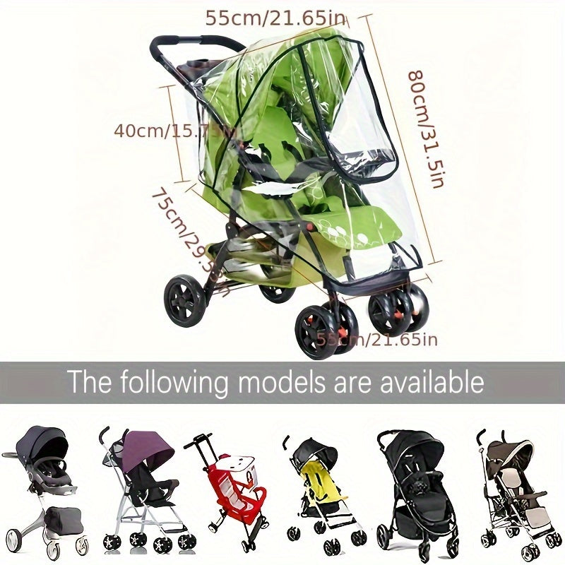 Transparent Pram Rain Cover - For Weather-Resistant Protection