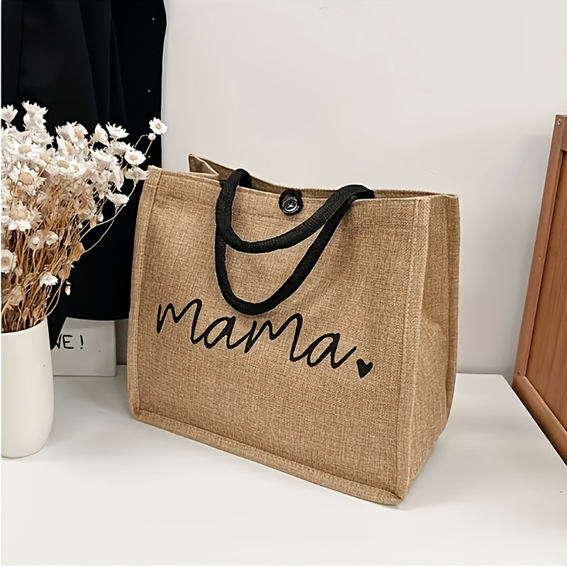 Stylish Jute Bag with Mum Print – Sustainable and Practical for Mother’s Day