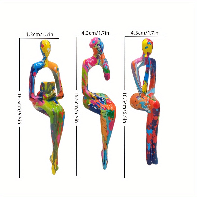 Colour Explosion Art Figures Set - For a Bold and Creative Interior Aesthetic