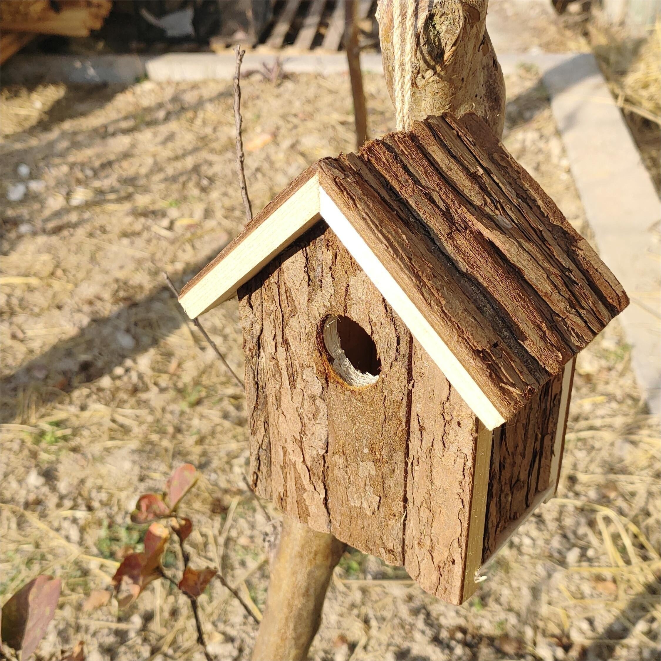 Rustic Wooden Birdhouse – A Cosy Home for Garden Birds