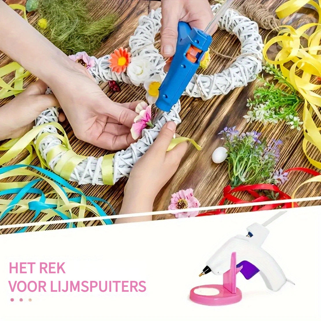 FlexStand Hot Glue Gun Holder – Stable and User-Friendly