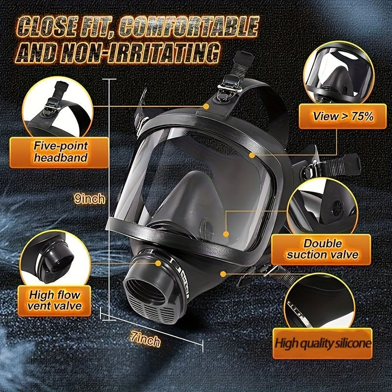 Tactical Guardian Full Face Gas Mask - Ultimate Protection Against Chemical Hazards