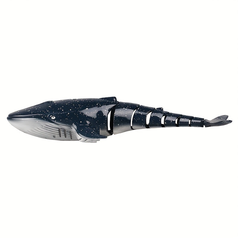 1:18 Scale RC Whale Shark with 360° Rotation, 180° Flexibility, Splashing LED Light, Programmable Cruise Control - USB Rechargeable, Ideal for Youth Summer Play and Birthday Gift