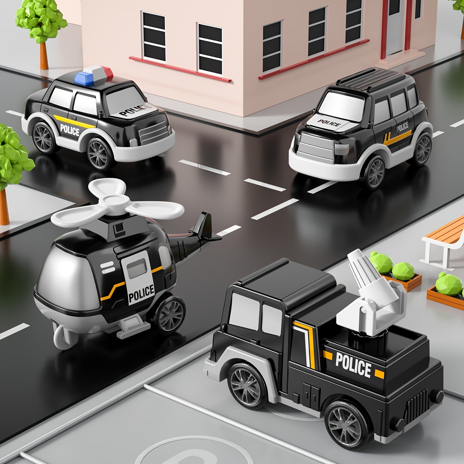 Police Playset with Lorry and Vehicles - For Excitement and Adventure