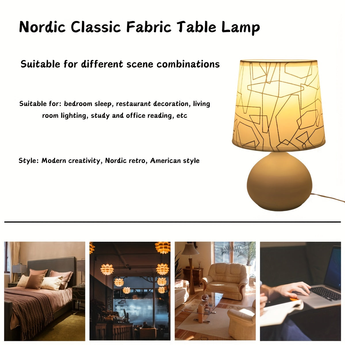 Geometric Style Table Lamp - Modern and Atmospheric