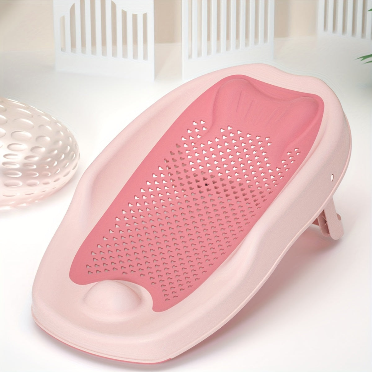 Foldable Bath Seat for Children - Fish-Shaped, Non-Slip Bath Support for Safe Bathing