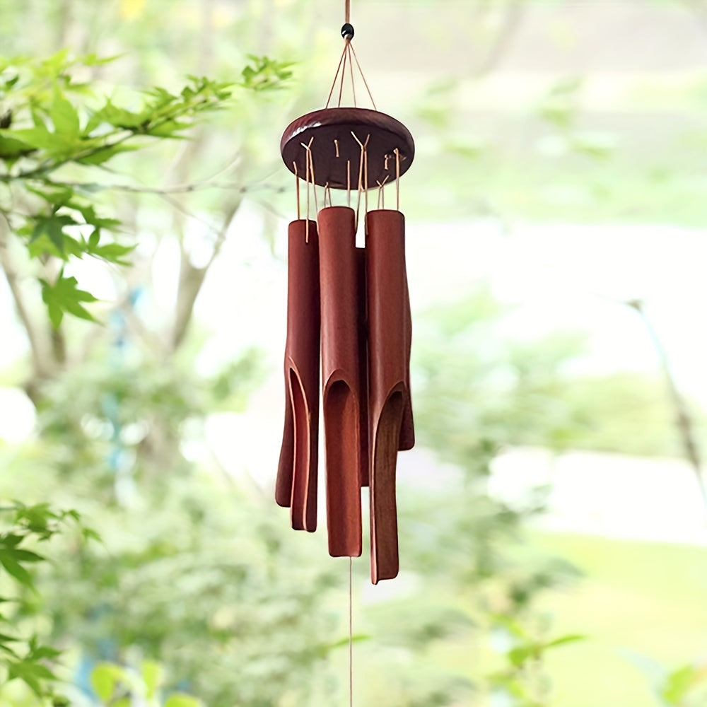 Handmade Bamboo Wind Chime – Ideal for Outdoors and Indoors with Soothing Sounds
